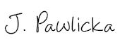 Signature Joanna Pawlicka